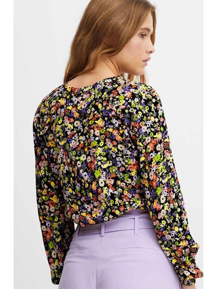 B Young ByIbane V Neck Blouse Purple