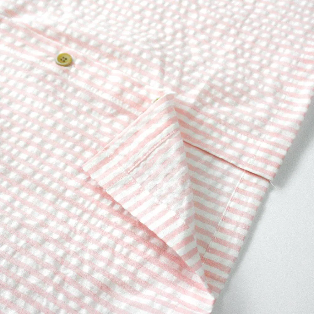 Boxy Relaxed Shirt, Blush with stripes