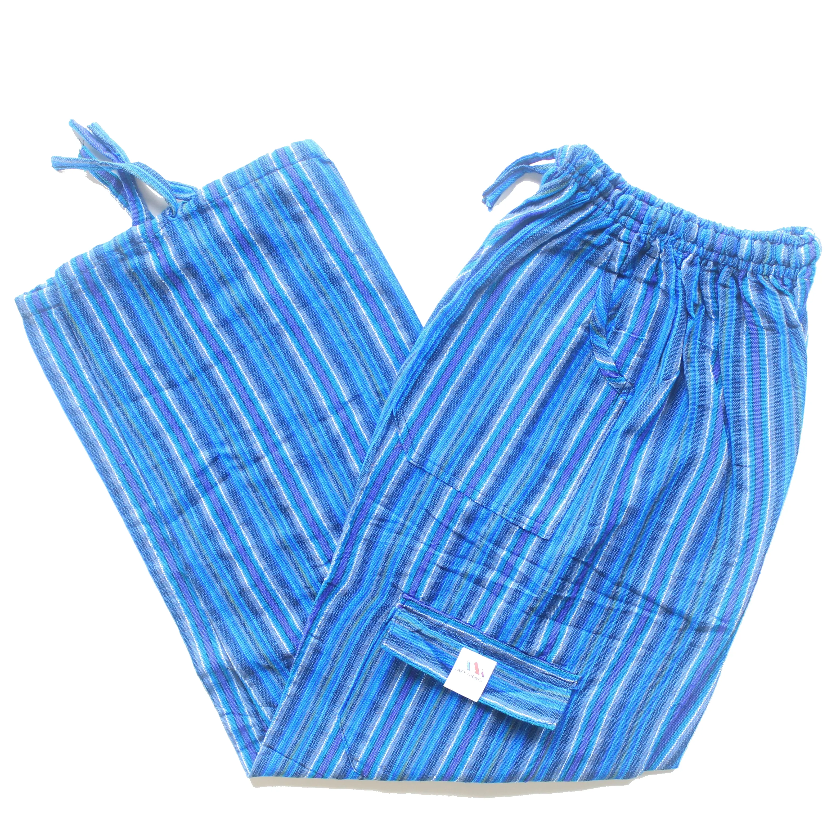 (Large) Blue with Purple and White Stripes 0189